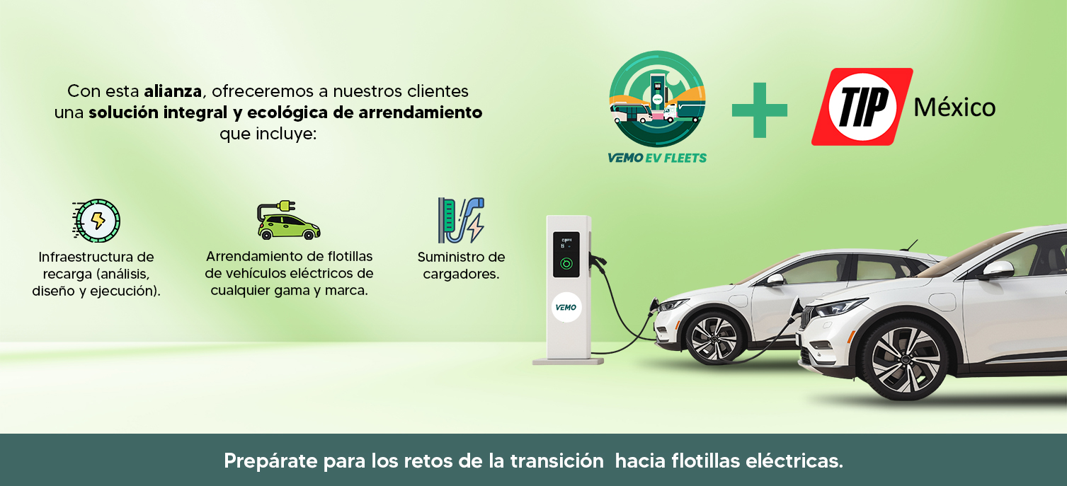 TIP México y VEMO se unen para impulsar la movilidad sostenible con autos eléctricos y soluciones integrales