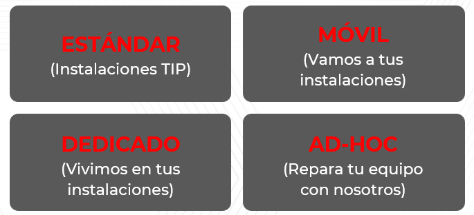 Tipos de mantenimiento TIP en cajas secas