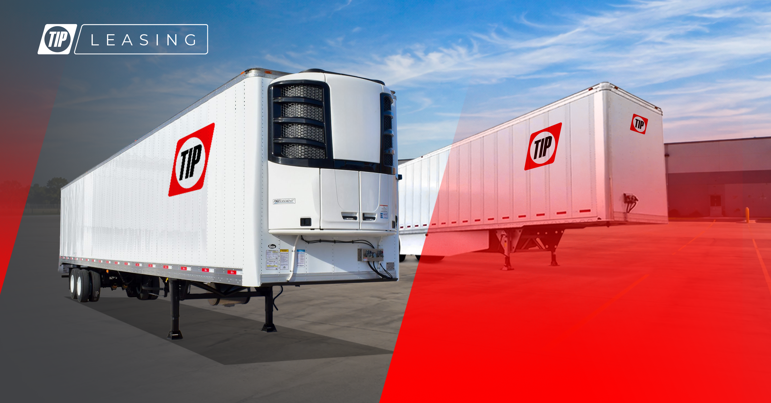 Tráiler con caja refrigerada transportando mercancía perecedera